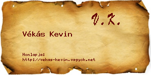 Vékás Kevin névjegykártya